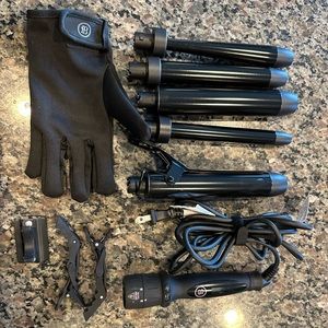 Bombay hair curling system 5 in 1, multiple barrels.  Like new.